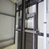 Counterweights of a Doppler Stainless steel ECO 2 i MRL elevator